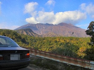 有村溶岩展望所から見た桜島
